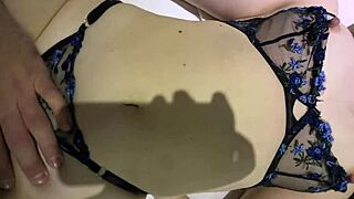 Homemade dorm POV: Bent over blowjob doggystyle creampie with cute teen roommate's girlfriend