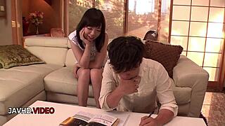 nao mizuki goes wild with a blowjob before her jav show