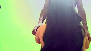 Husband lifts young desi wife for rough creampie fuck