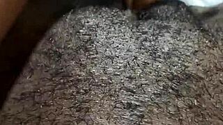 Homemade Ebony Amateur Fingers Wet Pussy Lips Solo Closeup