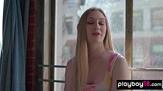 emma starletto strips fingering juicy teen pussy