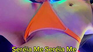 Brazilian Pornstar's Huge Oiled Big Nipple Tits Massaged Sensually