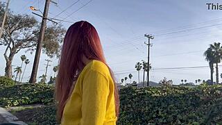 Public Artemisia Love's Long Hair Outdoor Smoking Fetish