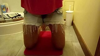 Wet Panties and Dildo Masturbation in Bedroom Close-Up