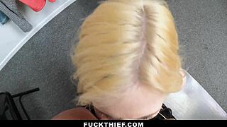 Blonde Thief Marley Minxx Caught Stealing, Fucked Hard by LP Officer