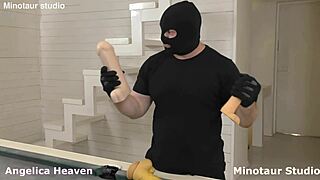 Young Bimbo Fists Robber's Ass in Brutal Anal Revenge