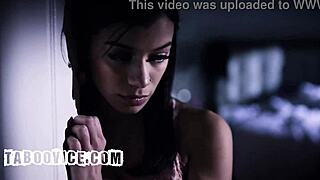 Horny latina stepdaughter offers big tits and pussy to stepdad roughly