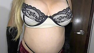 colombian friend's fat ass mom sends christmas thong pussy tease video