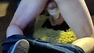 Gazzadomm pounds fleshlight pussy with dirty daddy talk