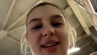 Horny Big-Tit Teens Fuck Wild in Public Gym Close-Up!