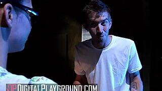 A guy pounds katrina jade bent over in haunted hotel till creampie drips