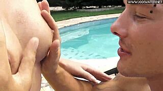 mmm i love sucking this hot cock poolside getting it so wet