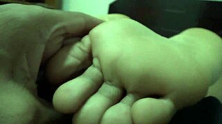 neighbor's footjob ends in secret hot cum explosion