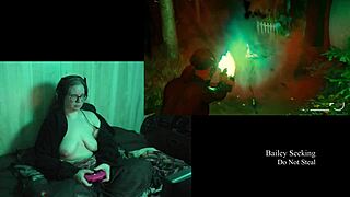 Naked brunette with big ass tits plays Night Springs