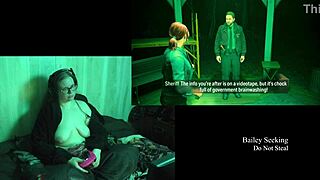 Naked brunette with big ass tits plays Night Springs