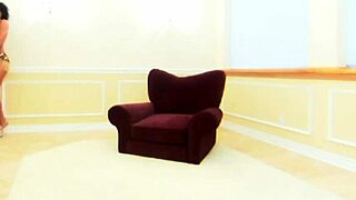 i'm gettin my cunt uh pounded by this brunette bimbo huge fakes in chair