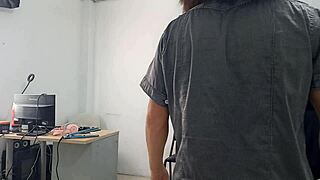 horny stylist tempts shy ebony teen but he holds back first time