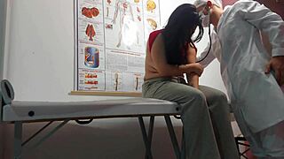 Ginecologista shoved his finger up my asshole then fucked me raw