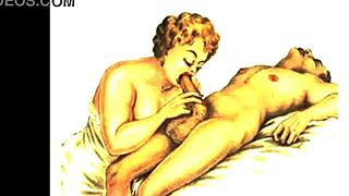 vintage erotic scenes unfold slowly