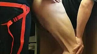 pegging boyfriend's ass kitchen to public field atm