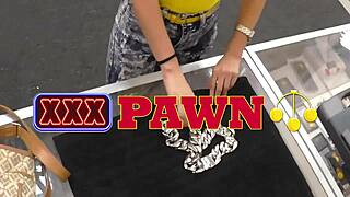 Babe seduces intense hardcore sex inside shop