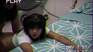 vhs video shorts compilation of homemade latina brunette blowjobs and pussy play