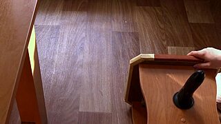 Juicy blonde milf ass jiggles wild on dildo backstage solo tease