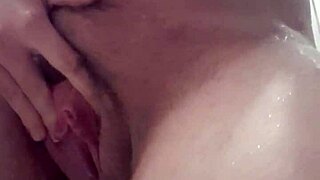 pregnant gf gets golden shower from old friend in shower 💦😏👅