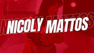 Nicoly mattos rims ass then takes anal creampie on reception couch