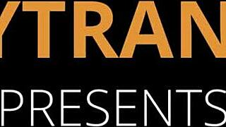 Thick cock shemale tgirl destroys ebony teen's pussy and ass