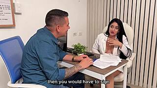 Hot Lawyer Latina Milf Fucks Client Doggy for Cash Payment