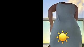 Loira Gostosa Teases See-Through Dress Crossdressing Curves