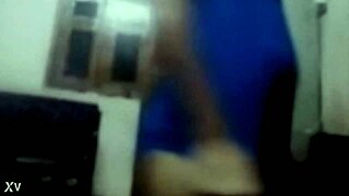 that horny schoolgirl fingers her big tits and ass in college dorm