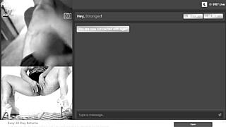 Slut begs for webcam cumshot blasts