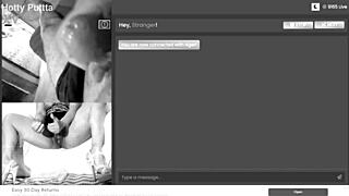 Slut begs for webcam cumshot blasts