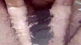 Bath Handjob Turns Underwater Cumshot on Girlfriend's Tits