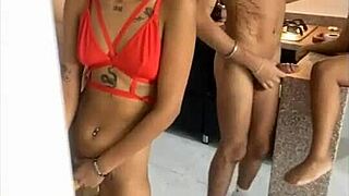 guys share deep blowjobs in apartment