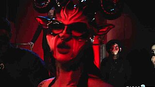 Milf tricks shy teen into public strapon double penetration orgy!