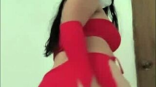 devil costume transforms her into innocent novice whore appearance