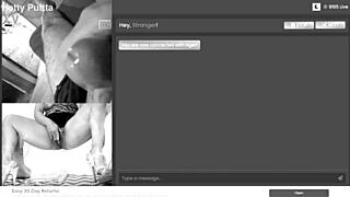 Slut begs for webcam cumshot blasts