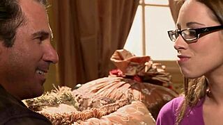 lindsay meadows, 18, takes facial cumshot after old man's hardcore pounding