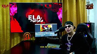 Gih Spanics puts redhead bombshell doggy on podcast table to flash pink asshole - boom in the shack!