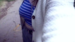 curvy milf pegs guy rough outdoors public sunny domination 😈🔥