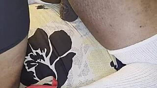 Ebony Wife's Asshole Ripped Open By Huge Dildo Cum Covered!