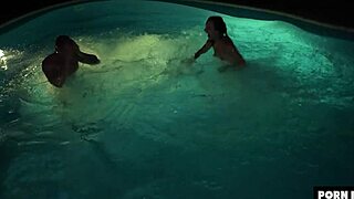 jane white's wet pussy lit up as he pounds her bent over doggystyle rough