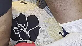 Ebony Wife's Asshole Ripped Open By Huge Dildo Cum Covered!