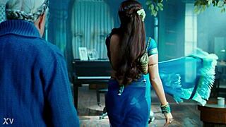 Rani's saree slips revealing panty-clad ass curves?