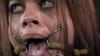 Busty Sub Tied Gagged and Whipped Brutally Hard