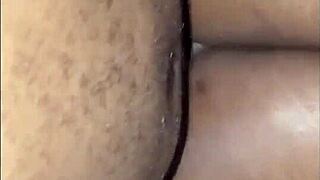 curvy ebony milf rides big black cock tight warm pussy shaking ass