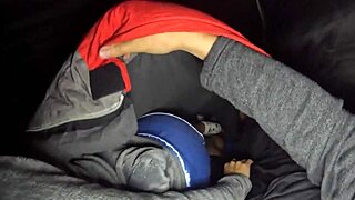 camping with big ass stepsis and i fuck her tight pussy in tent